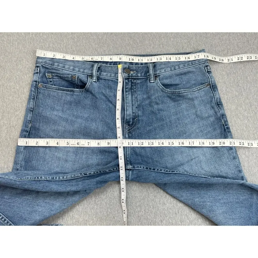 Banana Republic Jeans Men 34‎ x 34 Blue Cotton Blend Stretch Slim Straight